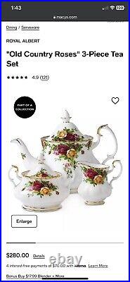 Royal Albert Old Country Rose Tea Set With Large teapot