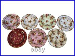 Royal Albert Old Country Rose Teacups & Saucers & Plates 21 Pc Set Bridal Shower