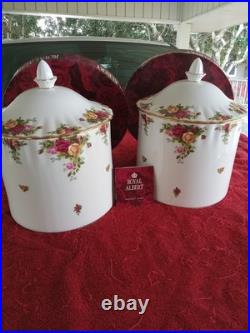 Royal Albert Old Country Rose bone china canister Set