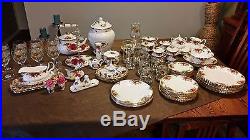Royal Albert Old Country Roses 100 piece set! UNBELIEVABLE DEAL