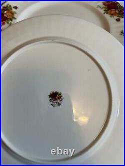 Royal Albert Old Country Roses 10 1/4Dinner Plates Set of 8 Bone China England