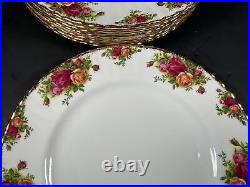 Royal Albert Old Country Roses 10 3/8 Dinner Plates England 1962 Set of 8