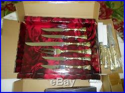 Royal Albert Old Country Roses 10 Pcs Steak Knives Cutlery Presentation Box