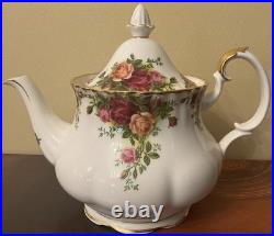 Royal Albert Old Country Roses 10 Teapot RARE CANDLE HOLDER Salt Pepper Creamer