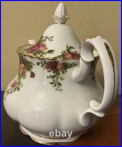 Royal Albert Old Country Roses 10 Teapot RARE CANDLE HOLDER Salt Pepper Creamer