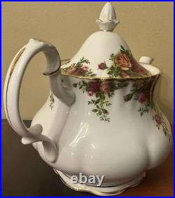 Royal Albert Old Country Roses 10 Teapot RARE CANDLE HOLDER Salt Pepper Creamer