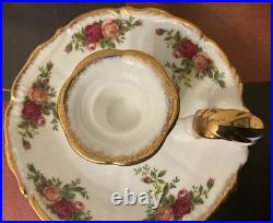 Royal Albert Old Country Roses 10 Teapot RARE CANDLE HOLDER Salt Pepper Creamer