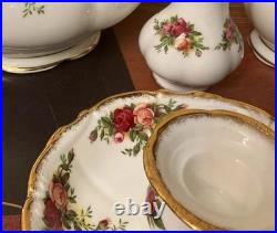 Royal Albert Old Country Roses 10 Teapot RARE CANDLE HOLDER Salt Pepper Creamer