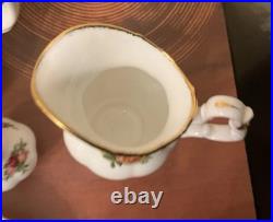 Royal Albert Old Country Roses 10 Teapot RARE CANDLE HOLDER Salt Pepper Creamer