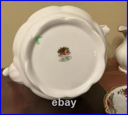 Royal Albert Old Country Roses 10 Teapot RARE CANDLE HOLDER Salt Pepper Creamer