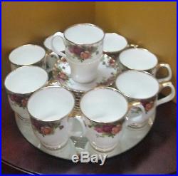 Royal Albert Old Country Roses 10 mugs & saucers FREE FAIR MAIDEN HN #2211