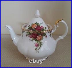 Royal Albert Old Country Roses -11 Piece Bone China Teapot, Sugar, Creamer, Cup