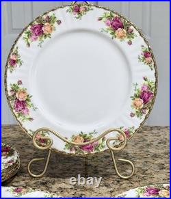Royal Albert Old Country Roses 12Pc Dinner Salad Dessert Bread Plate England