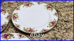 Royal Albert Old Country Roses 12Pc Dinner Salad Dessert Bread Plate England