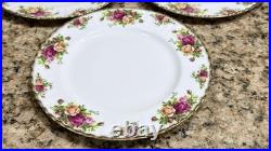 Royal Albert Old Country Roses 12Pc Dinner Salad Dessert Bread Plate England
