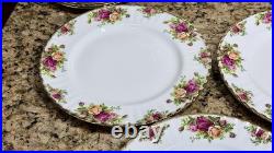 Royal Albert Old Country Roses 12Pc Dinner Salad Dessert Bread Plate England