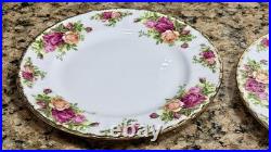 Royal Albert Old Country Roses 12Pc Dinner Salad Dessert Bread Plate England