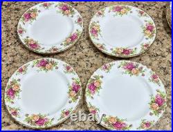 Royal Albert Old Country Roses 12Pc Dinner Salad Dessert Bread Plate England