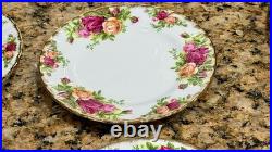 Royal Albert Old Country Roses 12Pc Dinner Salad Dessert Bread Plate England