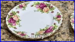 Royal Albert Old Country Roses 12Pc Dinner Salad Dessert Bread Plate England