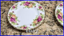 Royal Albert Old Country Roses 12Pc Dinner Salad Dessert Bread Plate England