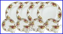 Royal Albert Old Country Roses 12 Piece Dinnerware Set Service for 4