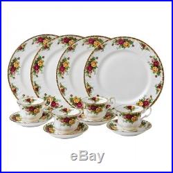 Royal Albert Old Country Roses 12 Piece Dinnerware Set Service for 4