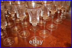 Royal Albert Old Country Roses 12 Place Settings & Crystal & Gold Stemware