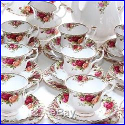 Royal Albert Old Country Roses 12 Place Tea And Coffee Set, Includes Teapot