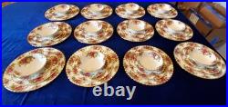 Royal Albert Old Country Roses 12 place setting with serving dishes 94 pcs