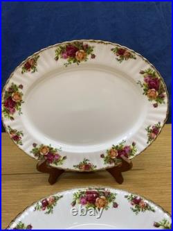 Royal Albert Old Country Roses 13 Oval Serving Platter & 9 Oval Serving Bowl