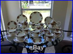 Royal Albert Old Country Roses 1962 Bone China 54 Pieces Place Setting, Dishes