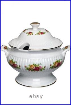 Royal Albert Old Country Roses 1962 England Soup Tureen & Lid