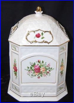 Royal Albert Old Country Roses 1962 Gazebo Cookie Jar Signed/Numbered S7786