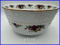 Royal Albert Old Country Roses 1962 Large Sculpted Salad Bowl C38