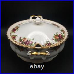 Royal Albert Old Country Roses 1962 Notched LID Soup Tureen Serving Dish Ch6822