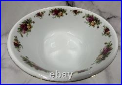Royal Albert Old Country Roses 1962 Sculpted Salad Bowl Floral Vintage