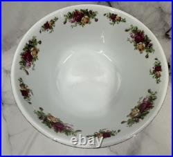 Royal Albert Old Country Roses 1962 Sculpted Salad Bowl Floral Vintage