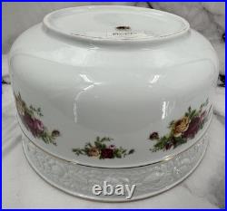 Royal Albert Old Country Roses 1962 Sculpted Salad Bowl Floral Vintage