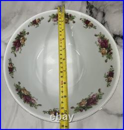 Royal Albert Old Country Roses 1962 Sculpted Salad Bowl Floral Vintage