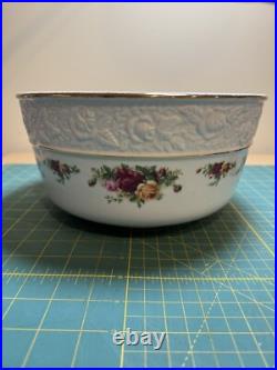 Royal Albert Old Country Roses 1962 Sculpted Salad Serving Bowl 10.5x5
