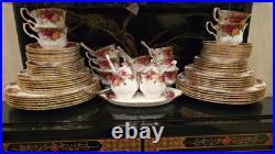 Royal Albert Old Country Roses 1962 Vintage England Bone China 73 Pieces