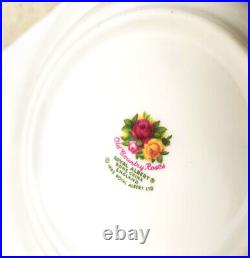 Royal Albert Old Country Roses 1963 Dinner, Bread, Desert, Soup Plate. Set of 9