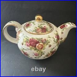 Royal Albert Old Country Roses 1998 Large Teapot 4 Mugs 4 Lunch Plates NEW