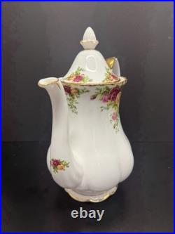 Royal Albert Old Country Roses 19pc Bone China Tea Coffee Set Vases Gold Trim