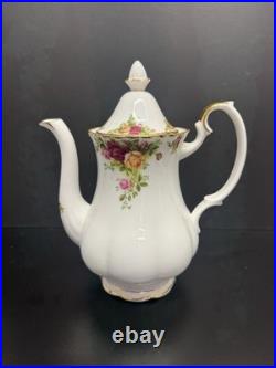 Royal Albert Old Country Roses 19pc Bone China Tea Coffee Set Vases Gold Trim