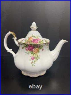 Royal Albert Old Country Roses 19pc Bone China Tea Coffee Set Vases Gold Trim