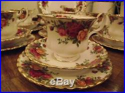 Royal Albert Old Country Roses 1st Quality Tea Set 21 Piece (1962-73)