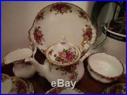 Royal Albert Old Country Roses 1st Quality Tea Set 22 Piece Inc 2nd Teapot