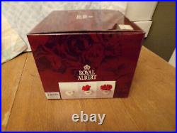 Royal Albert Old Country Roses @2004 English Bone 2-pc Arrangement Vase #288316